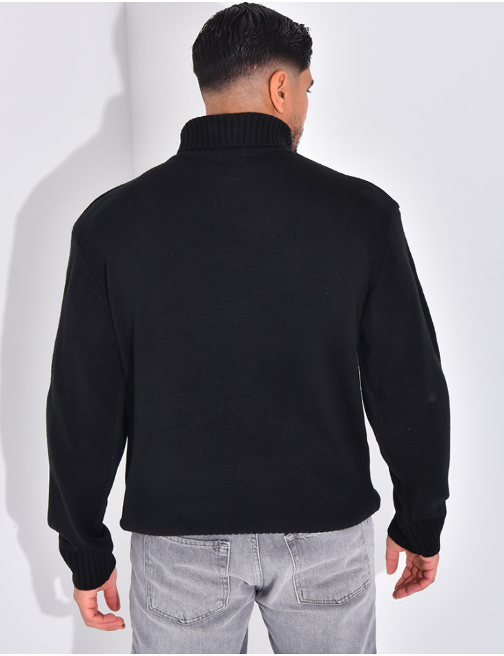 Pull épais col roulé