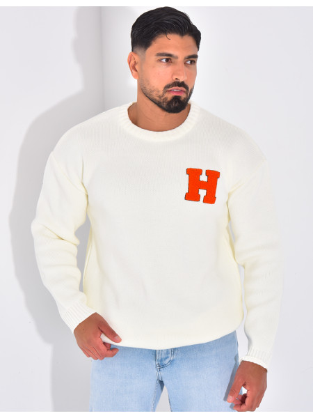 Pull épais avec la lettre H