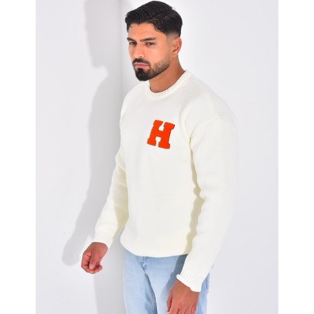 Pull épais avec la lettre H