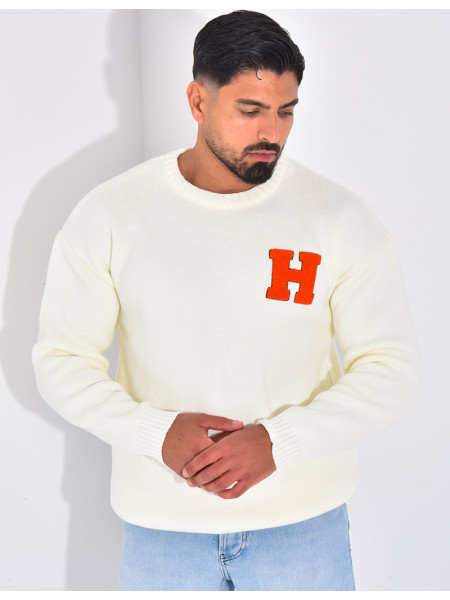 Pull épais avec la lettre H