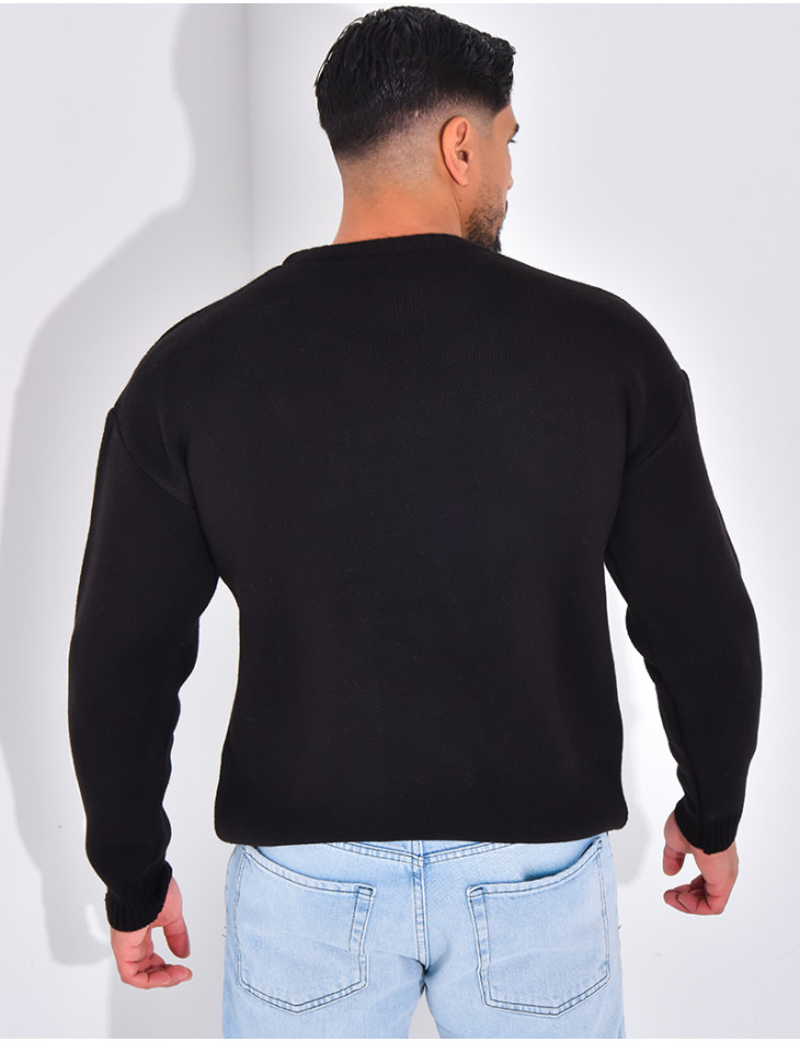 Pull épais avec la lettre H