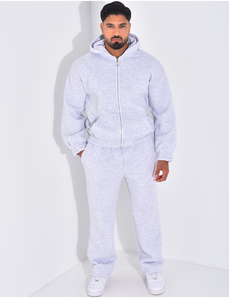 Ensemble molletonné pantalon et veste à capuche