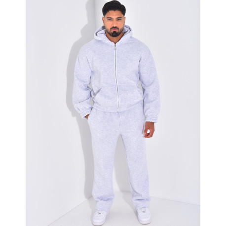 Ensemble molletonné pantalon et veste à capuche