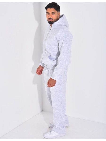 Ensemble molletonné pantalon et veste à capuche