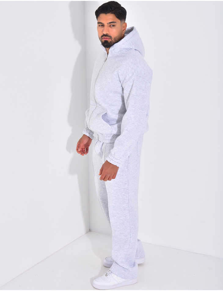 Ensemble molletonné pantalon et veste à capuche