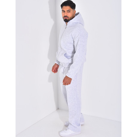Ensemble molletonné pantalon et veste à capuche
