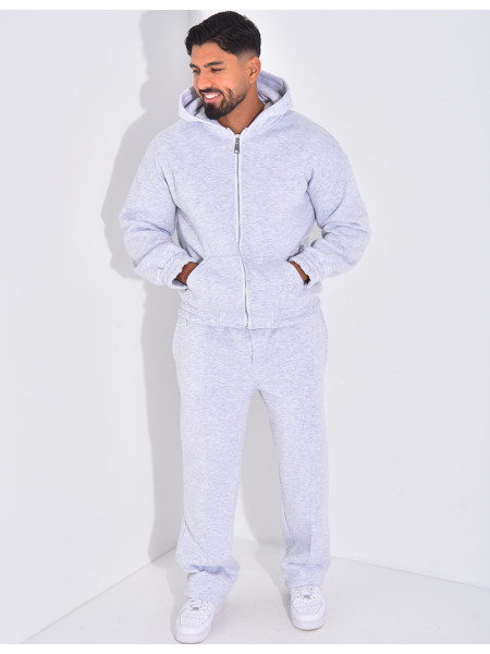 Ensemble molletonné pantalon et veste à capuche