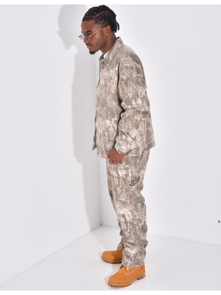 Ensemble en jeans à motifs pantalon et veste