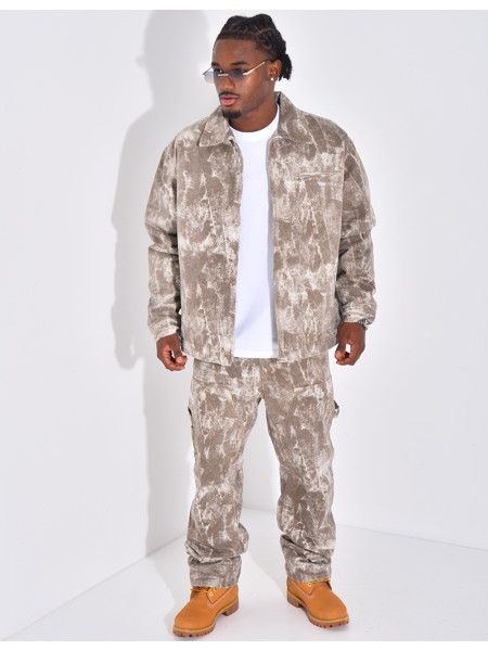 Ensemble en jeans à motifs pantalon et veste