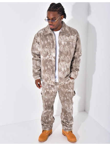 Ensemble en jeans à motifs pantalon et veste