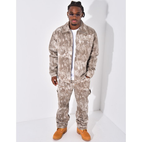 Ensemble en jeans à motifs pantalon et veste