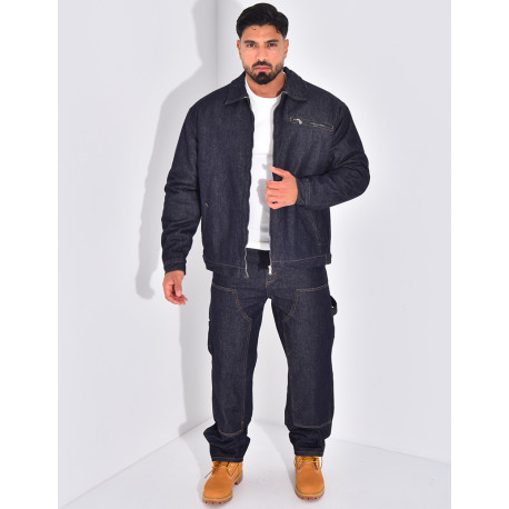 Ensemble en jeans à motifs pantalon et veste