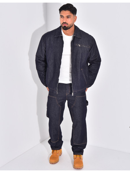 Ensemble en jeans à motifs pantalon et veste