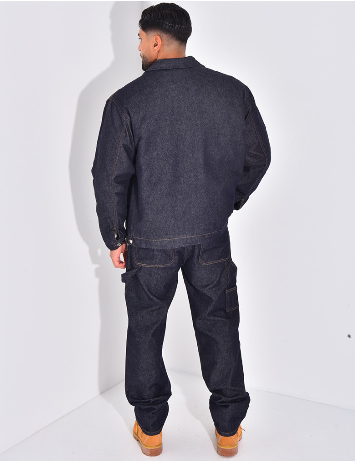 Ensemble en jeans à motifs pantalon et veste