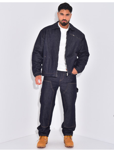 Ensemble en jeans à motifs pantalon et veste