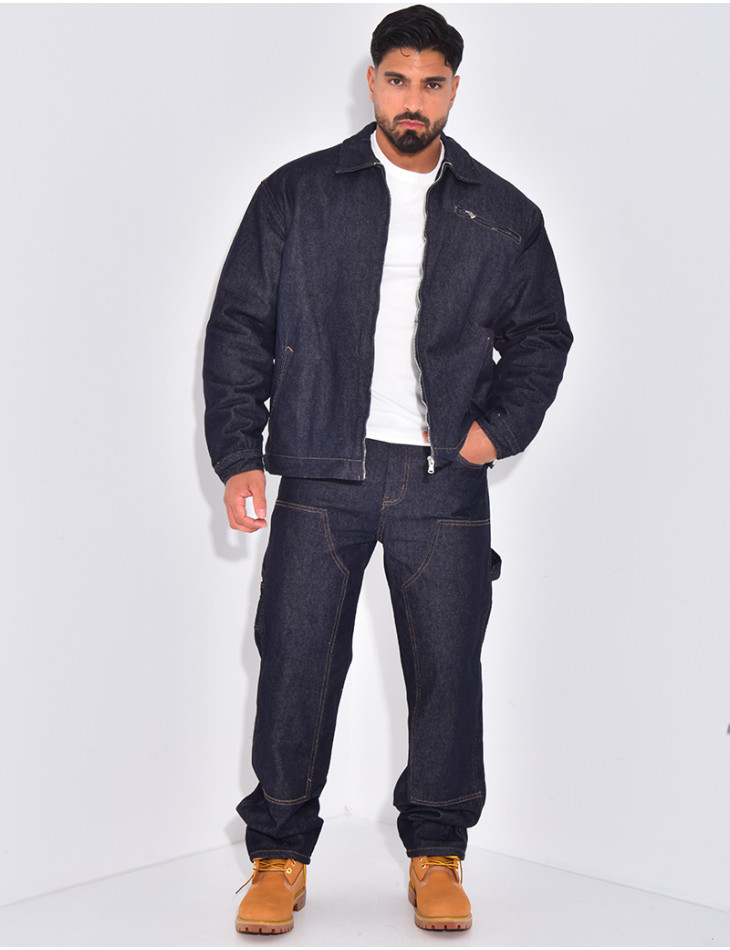 Ensemble en jeans à motifs pantalon et veste