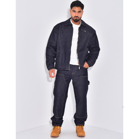 Ensemble en jeans à motifs pantalon et veste