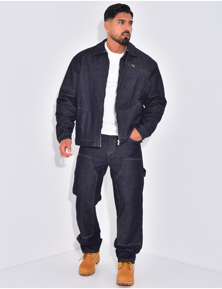 Ensemble en jeans à motifs pantalon et veste