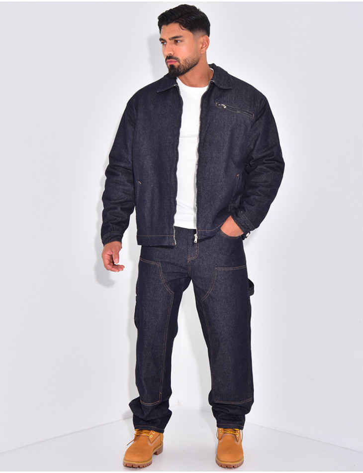 Ensemble en jeans à motifs pantalon et veste