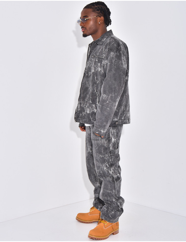 Ensemble en jeans à motifs pantalon et veste