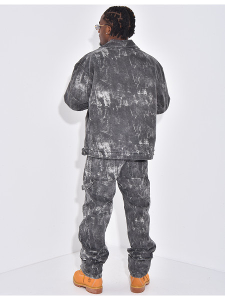 Ensemble en jeans à motifs pantalon et veste