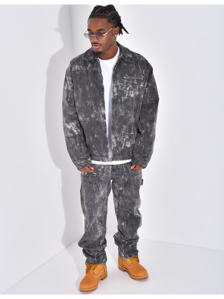 Ensemble en jeans à motifs pantalon et veste