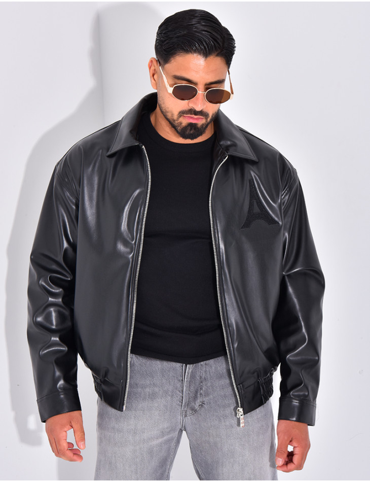 Veste en similicuir