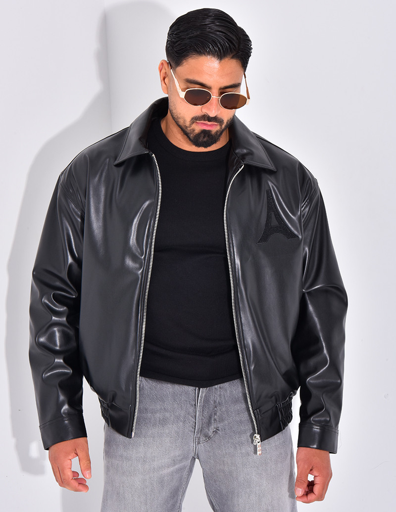 Veste en similicuir