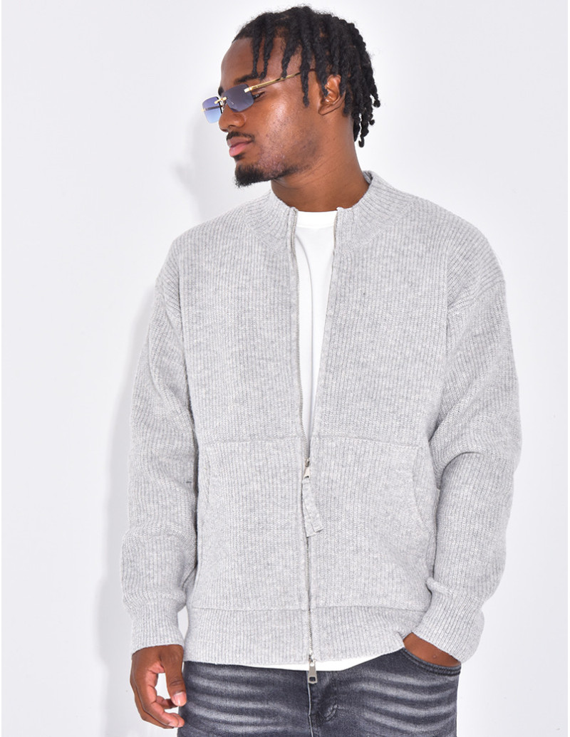 Gilet col rond en maille