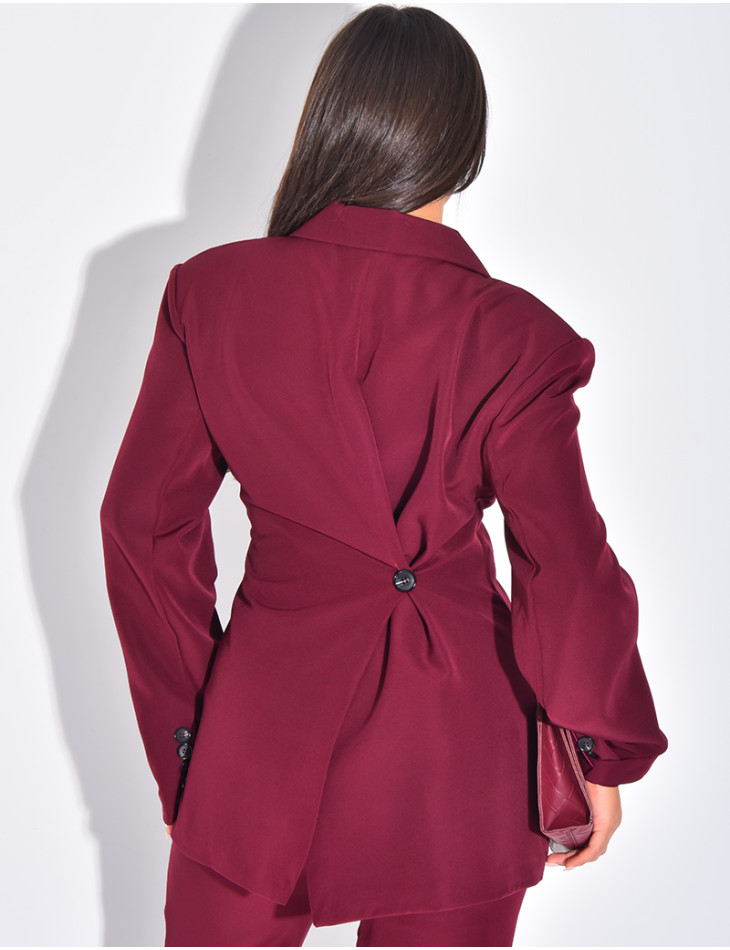 2-piece set with fitted or oversized blazer and straight-leg trousers