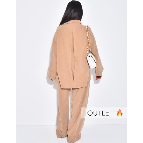 Set aus Hemd mit 3/4-Ärmeln und gerader Hose