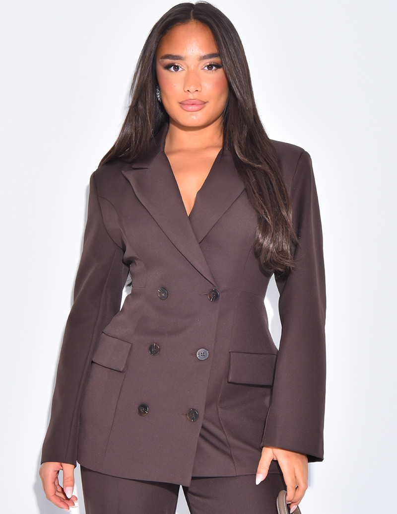 Blazer mi-long à...