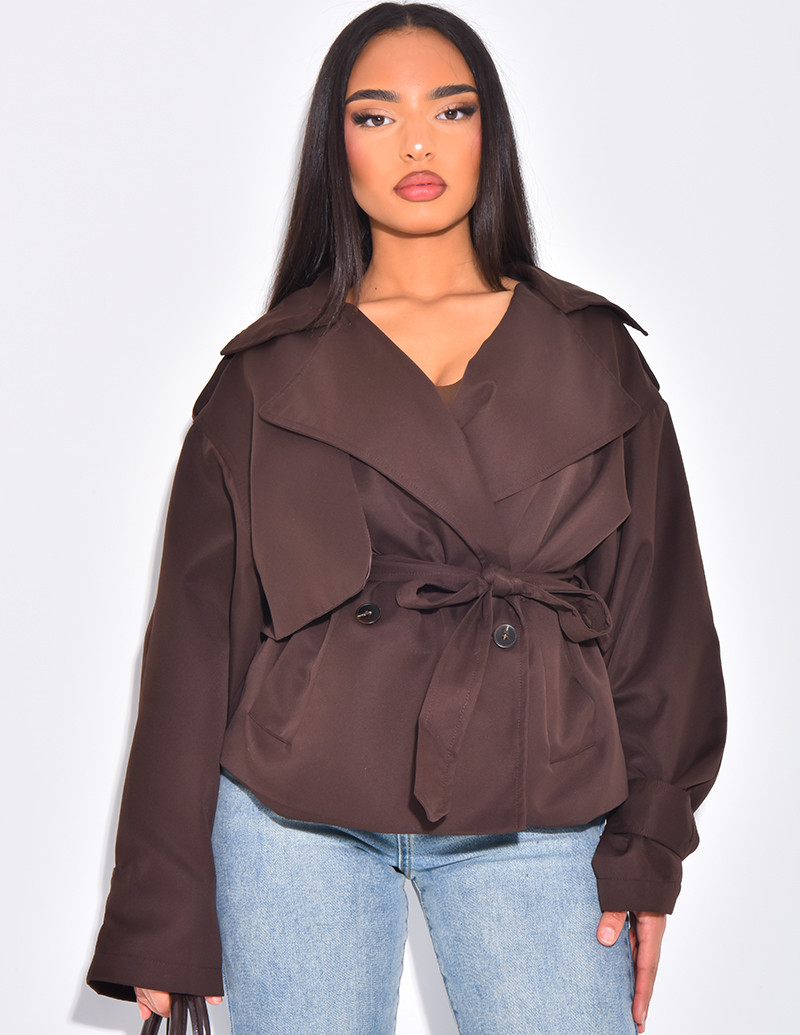 Trench court en tissu...