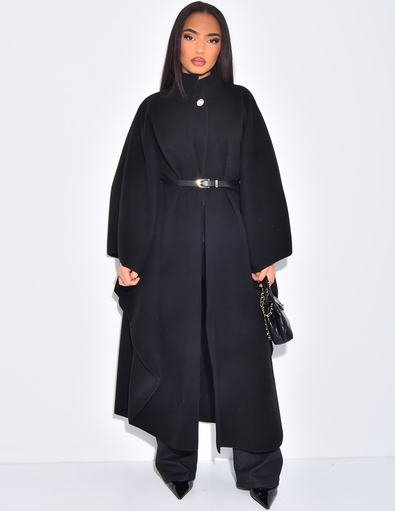 Cape longue en feutrine à...