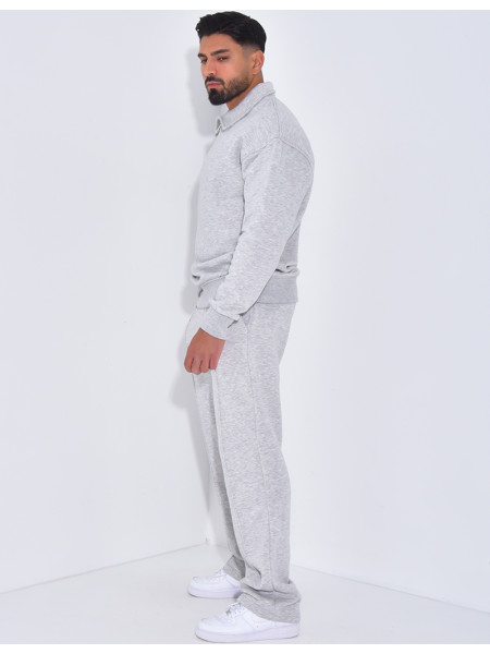 Ensemble de jogging pantalon et sweat à col zippé