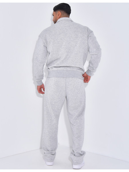 Ensemble de jogging pantalon et sweat à col zippé