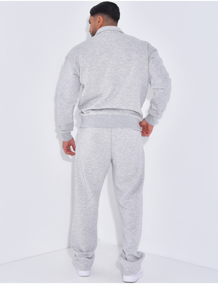 Ensemble de jogging pantalon et sweat à col zippé