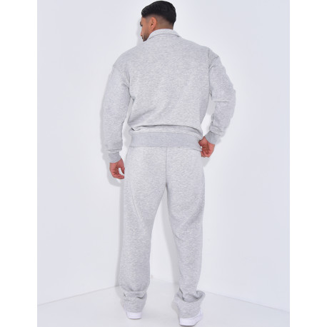 Ensemble de jogging pantalon et sweat à col zippé