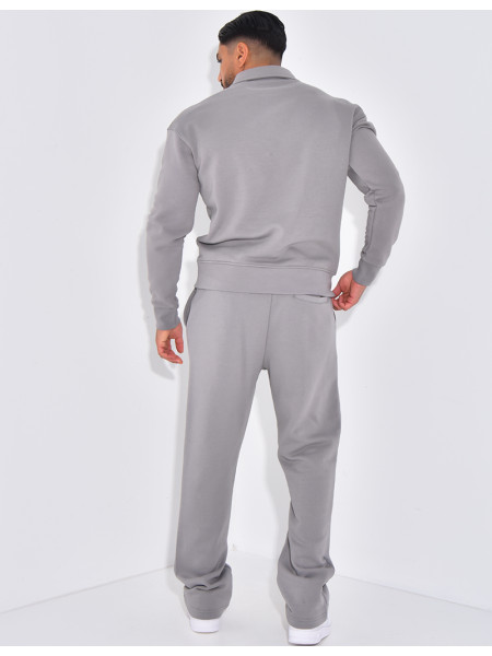 Ensemble de jogging pantalon et sweat à col zippé