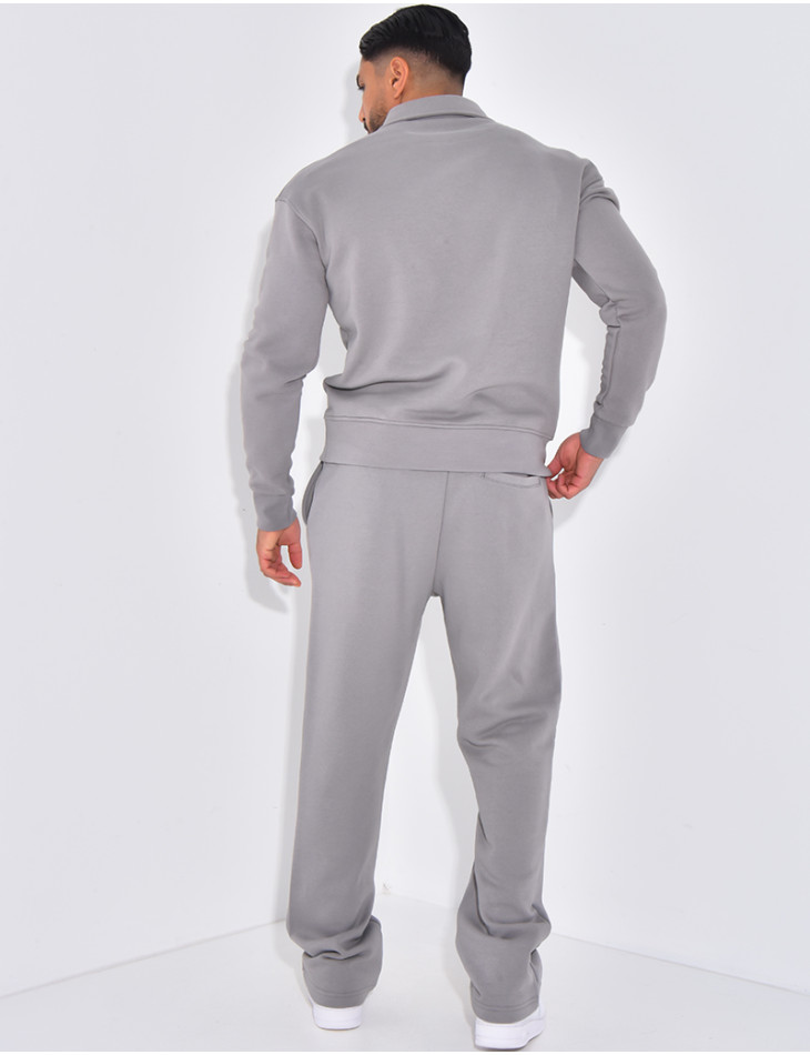 Ensemble de jogging pantalon et sweat à col zippé
