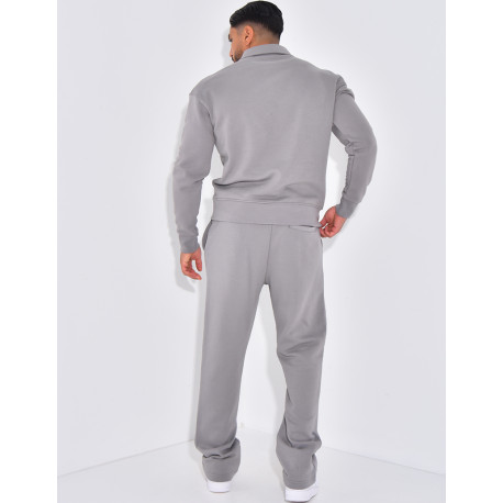 Ensemble de jogging pantalon et sweat à col zippé
