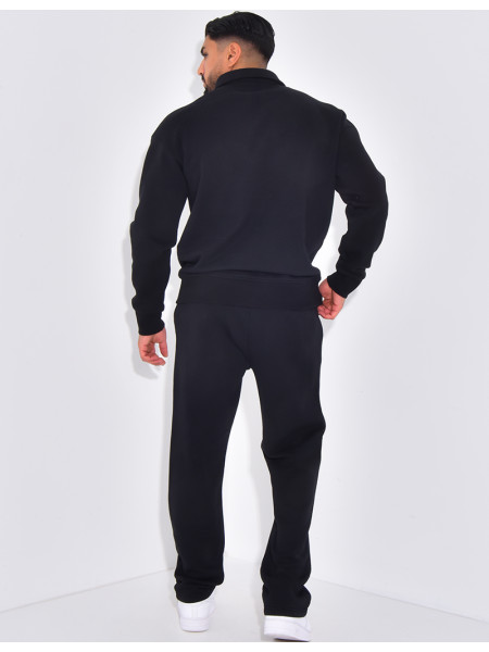 Ensemble de jogging pantalon et sweat à col zippé