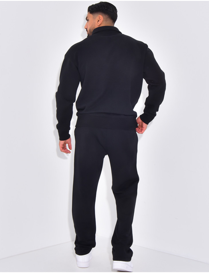 Ensemble de jogging pantalon et sweat à col zippé