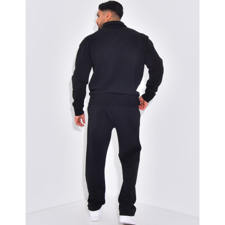 Ensemble de jogging pantalon et sweat à col zippé