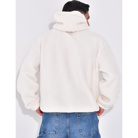 Sweat à capuche en peau de mouton