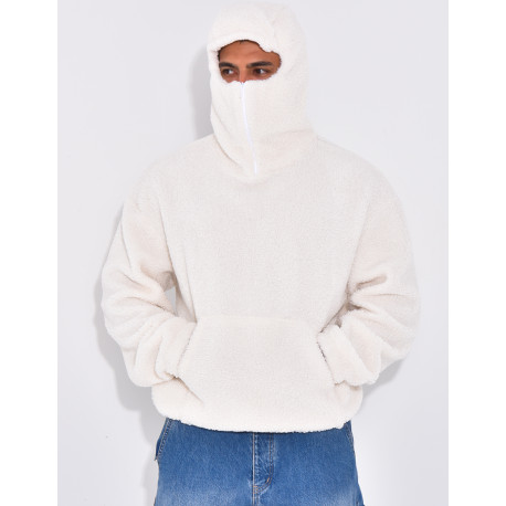 Sweat à capuche en peau de mouton