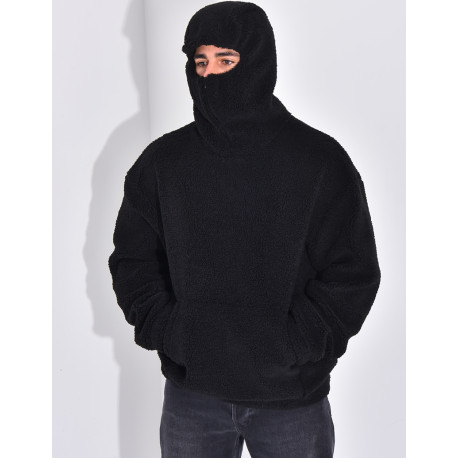 Sweat à capuche en peau de mouton