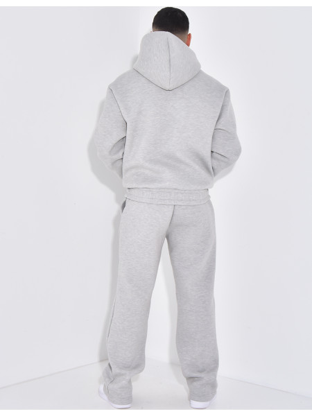 Ensemble pantalon et veste à capuche avec tour eiffel en relief