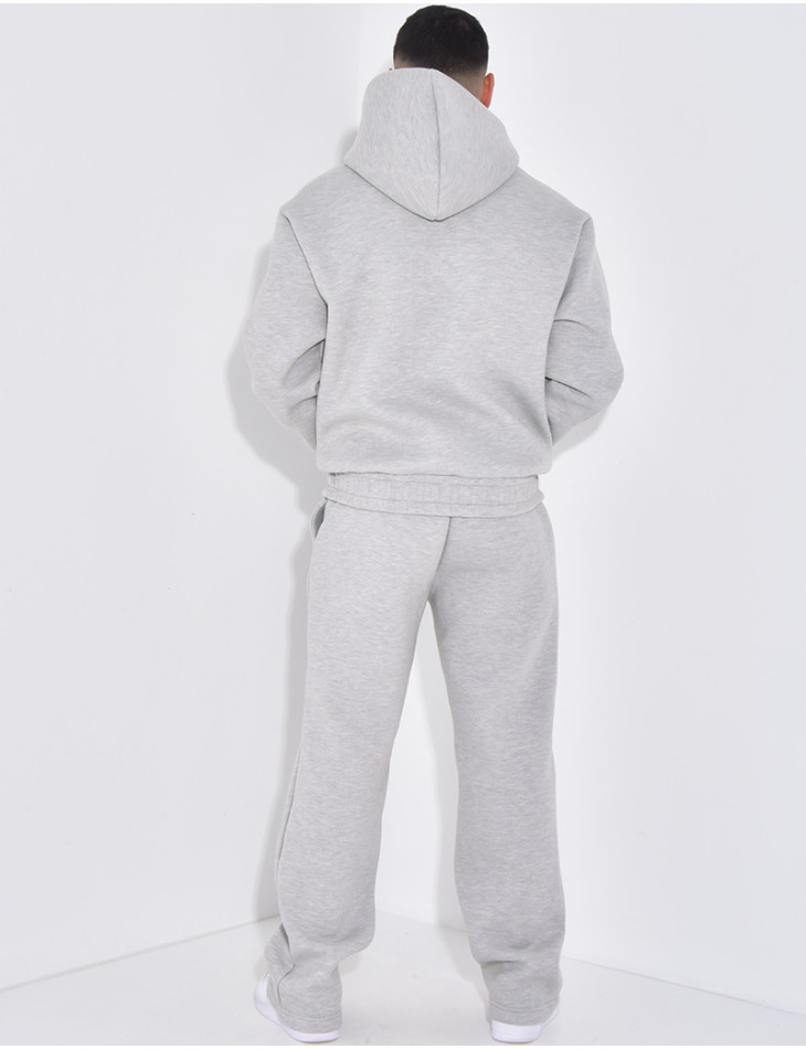 Ensemble pantalon et veste à capuche avec tour eiffel en relief