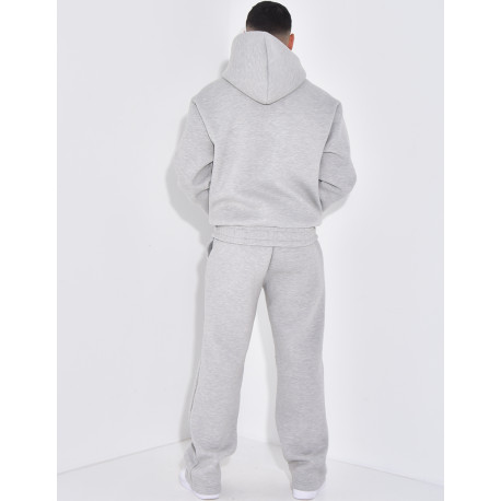 Ensemble pantalon et veste à capuche avec tour eiffel en relief